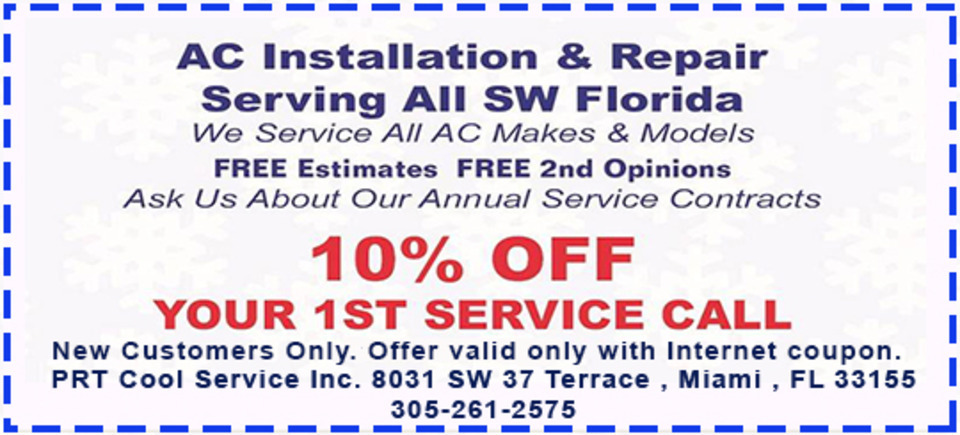 PRT Cool Service coupon: AC installation and repair